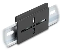 DELOCK Aluminium Montageclip für Hutschiene 70x47,8mm schw.