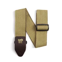 Ernie Ball P04100 musical instrument strap/support Guitar Black, Yellow Leather