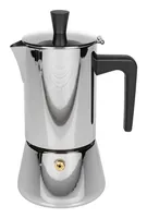 FURBER Espressokocher Chicchi 4 Tassen, Silber - Material: Stahl - Kompatible Kochfelder: Glaskeramik - Gas - Induktion - Elektro - Detailfarbe: Silber - Anzahl Tassen: 4 × - Betriebsart: Manueller Betrieb