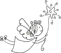 Heyda Stempel Engel, 7 x 6 cm - Motiv: Festtage - Detailfarbe: Hellbraun