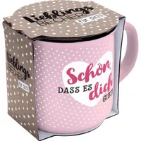 Sheepworld Universaltasse Schön, dass es Dich gibt! 350 ml , 1 Stück - Material: Keramik - Tassen Typ: Universaltasse - Ausstattung: Henkel - Detailfarbe: Rosa - Verpackungseinheit: 1 Stück - Volumen: 350 ml