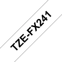BROTHER P-Touch TZE-FX241 black on white 18mm