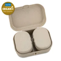 Koziol Lunchbox Pascal Ready Mini Grau/Gelb - Materialtyp: Biokunststoff - Unterteilungsmöglichkeit: Nein - Material: Biozirkulärer Kunststoff - Detailfarbe: Gelb - Grau - Spülmaschinenfest: Ja - Set: Ja