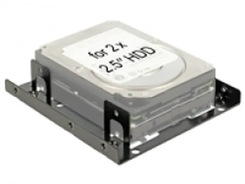 Delock 3.5-Einbaurahmen für 2x 2.5 HDD/SDD - Zubehörtyp: HDD/SSD Montageset