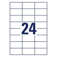Avery Zweckform Universal-Etiketten 70 x 37 mm,1560 Etiketten / 65 Bogen - Klebehaftung: Selbstklebend - Drucker Kompatibilität: Inkjet - Laser - Anzahl Blatt: 65 × - Papierformat: A4 - Anzahl Etiketten: 1560 - Etikettengrösse: 70 x 37 mm