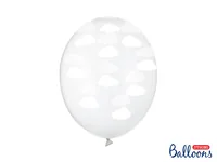 Partydeco Luftballon Wolken Transparent/Weiss Ø 30 cm, 6 Stück - Packungsgrösse: 6 Stück - Grösse: 30 cm - Motiv: Geburt - Baby - Wolke - Geburtstag - Babyshower - Produkttyp: Luftballon - Material: Latex - Detailfarbe: Transparent - Weiss
