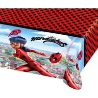 Amscan Tischdecke Miraculous 120 cm x 180 cm, Rot/Schwarz - Material: Kunststoff - Eigenschaften: Keine Eigenschaft - Breite: 120 cm - Länge: 180 cm - Motiv: Figur - Detailfarbe: Rot - Schwarz