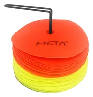 Meta-tu-Victoria Markierhütchen flach Orange/Gelb - Detailfarbe: Gelb - Orange - Sportart: Fitness - Produkttyp: Spielfeldmarkierung