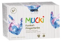 Kreul Fingerfarbe Mucki 150 ml, 6 Stück - Art: Fingerfarbe - Detailfarbe: Smaragdgrün - Silber - Blau - Gold - Rosa - Lila - Set: Ja - Verpackungseinheit: 6 Stück