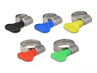 Delock Schlauchschellen-Set Diverse Grössen, Bunt 10 Stück - Detailfarbe: Blau - Gelb - Schwarz - Rot - Grün - Art: Schlauchschellen