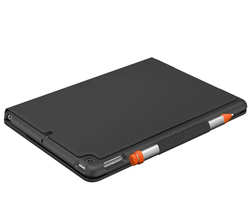 Logitech Tablet Tastatur Cover Slim Folio iPad 10.2 (7. - 9. Gen.) - Verbindungsmöglichkeiten: Bluetooth - Tastaturlayout: QWERTZ (CH) - Kompatible Hersteller: Apple - Bildschirmdiagonale: 10.2  - Detailfarbe: Schwarz - Graphit - Tablet Kompatibilität: iP
