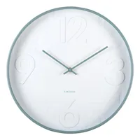 KARLSSON Wanduhr Ayuno Ø 40 cm, Blau - Form: Rund - Detailfarbe: Blau - Uhrtyp: Analog - Funksignal: Nein - Funktionen: Zeit - Detailmaterial: Polypropylen (PP)