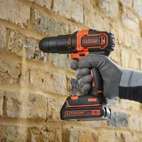 Black & Decker BDCHD18KB-QW drill Keyless Black, Orange