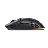 Trust Gaming-Maus GXT929 Helox Schwarz - Maus Features: Umschaltbare DPI-Auflösung - Daumentaste - Beleuchtung - Scrollrad - Bedienungsseite: Rechtshänder - Detailfarbe: Schwarz - Gewicht: 73 g - 75 g - Verbindungsart: Kabellos - Schnittstelle: USB-A