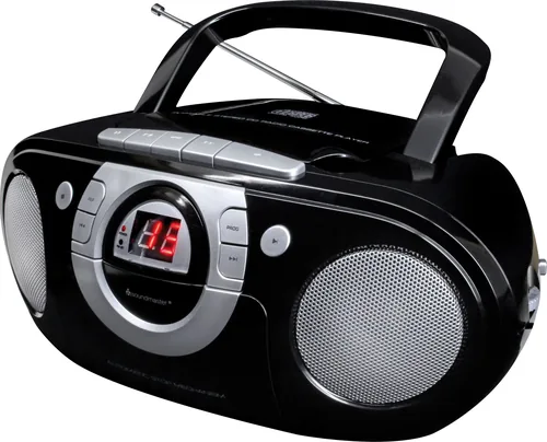soundmaster Radio/CD-Player SCD5100SW Schwarz - Radio Tuner: FM - Stromversorgung: Batteriebetrieb - Netzbetrieb - Detailfarbe: Schwarz - Ausstattung: Kassettendeck - CD-Player - Typ: Portabler Radio