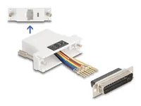 DELOCK Adapter D-Sub25> D-Sub25 StBu Montagesatz weiß
