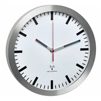 TFA Dostmann Funk-Wanduhr Silber, Ø 30 cm - Form: Rund - Detailfarbe: Silber - Uhrtyp: Analog - Funksignal: Ja - Funktionen: 24-Stundenanzeige - Detailmaterial: Glas - Aluminium