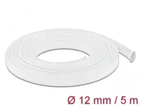 Delock Kabelschlauch dehnbar, 5m x 12 mm Weiss - Detailfarbe: Weiss - Breite: 12 mm - Länge: 5 m - Produkttyp: Kabelschlauch - Ausstattung Kabelmanagement: Zuschneidbar - Wiederverwendbar - Elastisch - Verpackungseinheit: 1 Stück