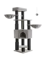 Feandrea Cat Tree Gray and Black