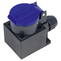 Steffen 56 00056 socket-outlet Type 23 Anthracite, Blue