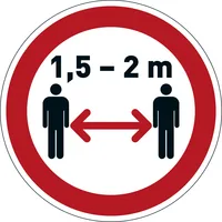 Durable 104103 self adhesive sign Black, Red, White