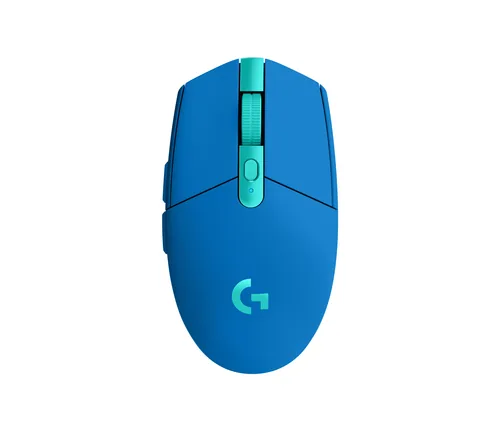 Logitech Gaming-Maus G305 Lightspeed - Maus Features: Ein-/Ausschalter - Scrollrad - Bedienungsseite: Universal - Detailfarbe: Blau - Gewicht: 99 g - Verbindungsart: Kabellos - Schnittstelle: USB-A