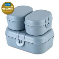 Koziol Lunchbox Pascal Ready Mini Blau - Materialtyp: Biokunststoff - Unterteilungsmöglichkeit: Nein - Material: Biozirkulärer Kunststoff - Detailfarbe: Blau - Mikrowellenfest: Ja - Spülmaschinenfest: Ja