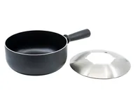 Kadastar Fondue-Caquelon Elegance Schwarz - Material: Aluminium - Detailfarbe: Schwarz - Fondue Variante: Käsefondue - Spülmaschinenfest: Nein - Durchmesser: 22 cm - Kompatible Kochfelder: Glaskeramik - Gas - Halogen - Induktion