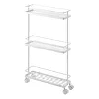 Yamazaki Servierwagen Tower Kunststoff/Metall, Weiss - Tiefe: 12 cm - Breite: 38 cm - Höhe: 66 cm - Detailmaterial: Metall - Kunststoff - Grundmaterial: Kunststoff - Metall