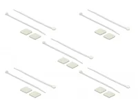 Delock Befestigungssockel 25 x 25 mm mit Kabelbinder L 150 x B 3,6 mm weiß