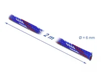 DeLOCK Braided Sleeve stretchable 2 m x 6 mm blue-red-white