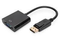 Digitus AK-340403-001-S cavo e adattatore video 0,15 m DisplayPort VGA (D-Sub) Nero