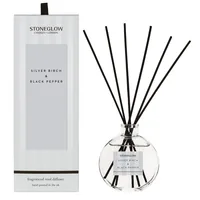 Stoneglow Duftstäbchen Silver Birch & Black Pepper 120 ml - Duft: Amber - Holzig - Moschus - Patchouli - Pfeffer - Rosmarin - Volumen: 120 ml