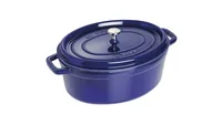 Staub La Cocotte 31cm oval dunkelblau, Gusseisen