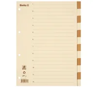 BIELLA Kartonregister A4 46444100U braun/beige 12-teilig