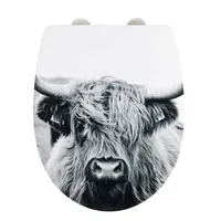 Wenko WC-Sitz Yak Easy Close, Thermoplast, bis 350 kg - Detailfarbe: Grau - Mehrfarbig - Silber - Breite: 36.5 cm - Länge: 45 cm