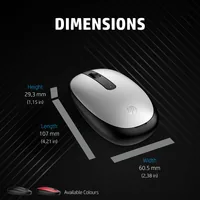 HP 240 Pike Silver Bluetooth Mouse souris Bureau Ambidextre Optique 1600 DPI