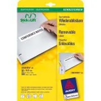 AVERY ZWECKFORM Etiketten 96x16,9mm L6031REV2 weiss 960 Stk./25 + 5 Blatt