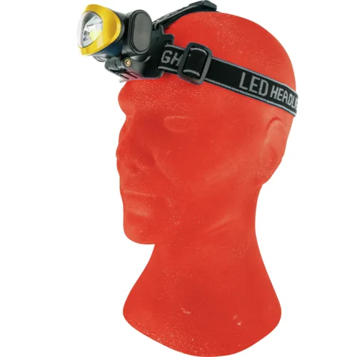 Schwaiger LED Stirnlampe 120 Lumen SchwarzGelb