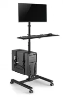 Maclean professional stand, mobile computer station on wheels, max 17-32, max 20kg, MC-793
