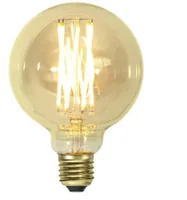 Star Trading Lampe Vintage Gold G95 3.7 W (25 W) E27 Warmweiss (WW) - Energieeffizienzklasse EnEV 2020: G - Lampensockel: E27 - Farbtemperatur Kelvin: 1800 K - Gesamtleistung: 3.7 W - Dimmbar: dimmbar - Zusätzliche Ausstattung: Keine