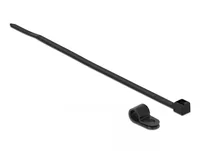 Delock Befestigungsschelle 6,4 mm mit Kabelbinder L 200 x B 3,6 schwarz