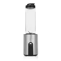 Princess Smoothie Maker 217401  Mixer für unterwegs - Motorleistung: 300 W - Funktionen: Mixen - Detailfarbe: Schwarz - Transparent - Silber - Fassungsvermögen: 0.6 l