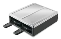 Kisag Racletteofen Sierre 2 Personen - Anzahl Personen: 2 - Funktionen: Raclette - Connect-System: Nein - Grillplatte: Aluminiumguss - Edelstahl - Pfännchenablage: Ja