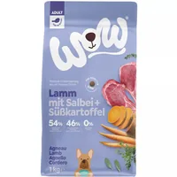 WOW Trockenfutter Minis Adult Lamm, 1 kg - Tierbedürfnis: Kein besonderes Bedürfnis - Geschmacksrichtung: Lamm - Zertifikate: Keine Zertifizierung - Fleischsorte: Lamm - Packungsgrösse: 1 kg - Futtereigenschaft: Getreidefrei - Ohne künstliche Zusätze - Si