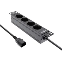 InLine 16421J protection surtension Noir 4 sortie(s) CA 2 m