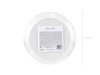 Partydeco Einwegteller Punkte 18 cm, 6 Stück, Weiss - Produkttyp: Einwegteller - Materialtyp: Papier - Material: Pappe - Detailfarbe: Weiss - Verpackungseinheit: 6 Stück