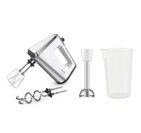 Krups GN9121 3 Mix 9000 Handmixer 750 Watt, weiß/silber