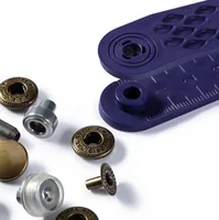 Prym Druckknöpfe Anorak Altmessing, 12 mm - Detailfarbe: Silber - Goldocker
