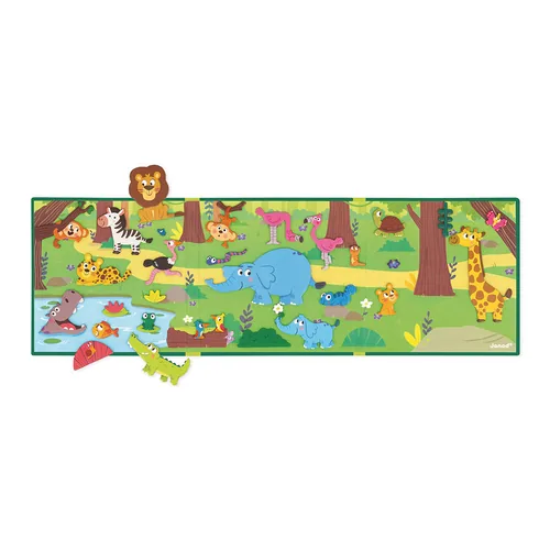 Janod Beschäftigungsspielzeug Magnetistories Afrikanische Tiere - Altersempfehlung ab: 3 Jahren - Material: Pappe - Eigenschaften: Keine Eigenschaft - Zertifikate: Keine Zertifizierung - Detailfarbe: Grün - Mehrfarbig